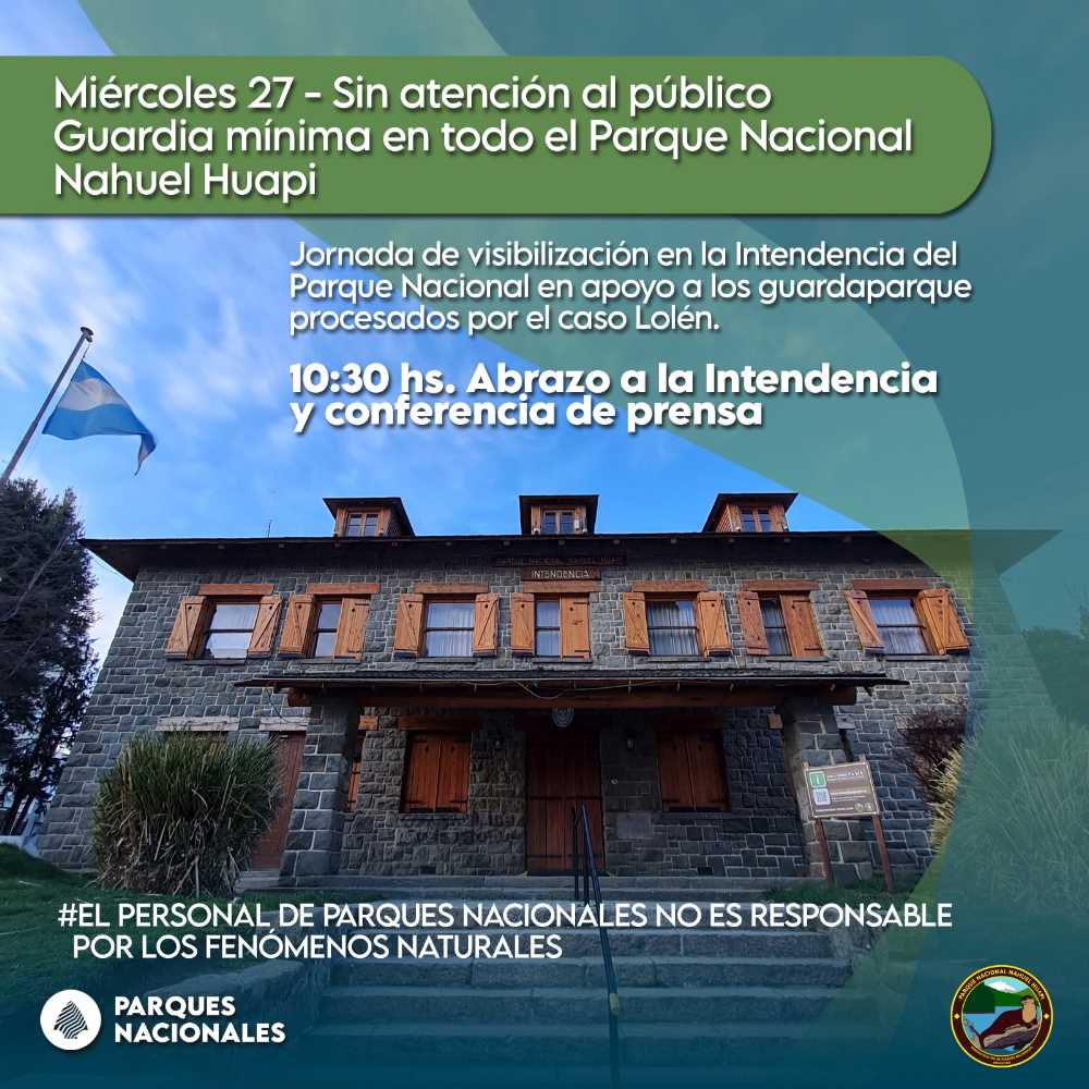 Jornada de visibilización sobre la situación de trabajadores de Parques Nacionales