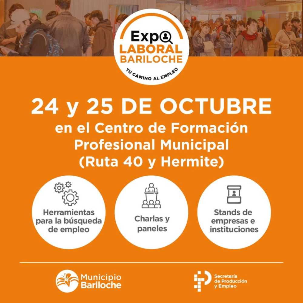 ¡Se viene, se viene… este jueves arranca la Expo Laboral Bariloche 2024!