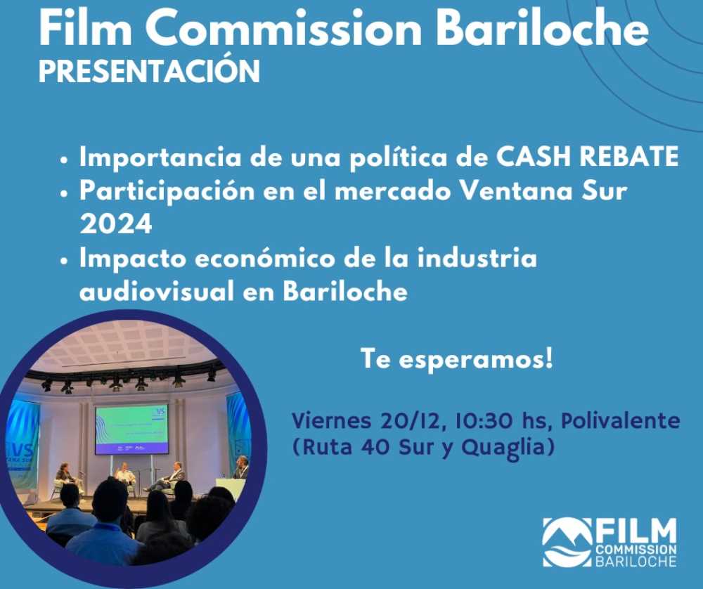 Invitan a la presentación de la Film Commission Bariloche