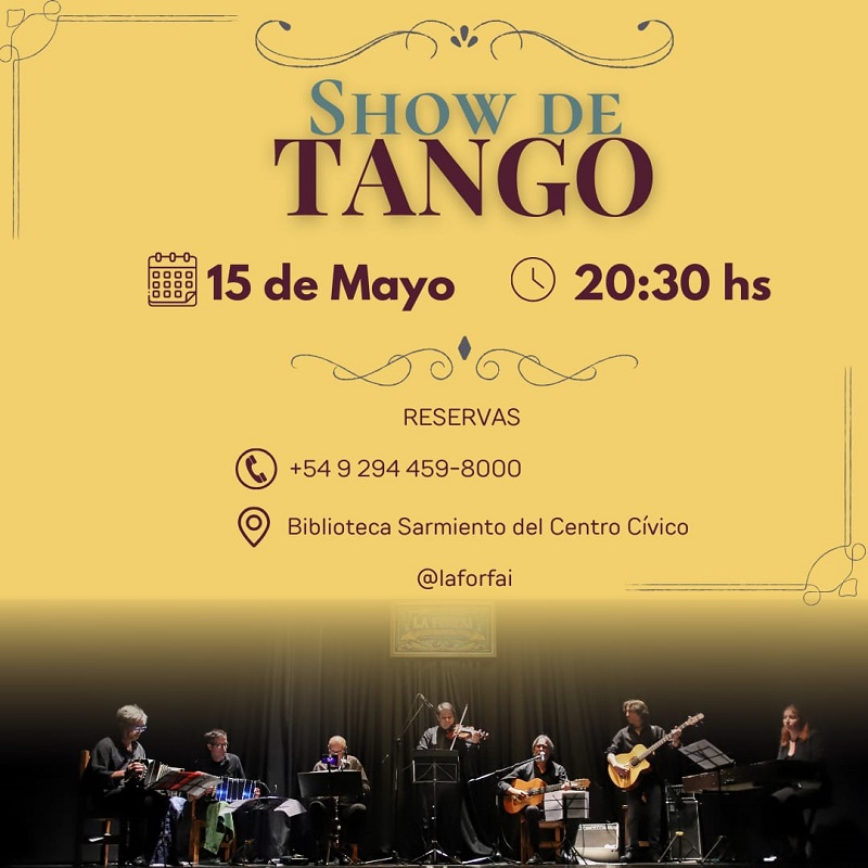 ¡Este JUEVES no te podés perder el show de tango más exclusivo de Bariloche!