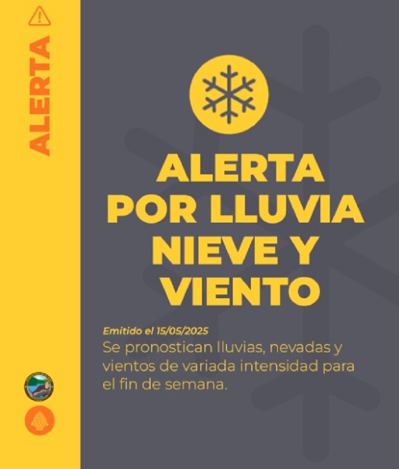 Lluvias, nevadas y viento para el viernes y el fin de semana en el Parque Nacional Nahuel Huapi