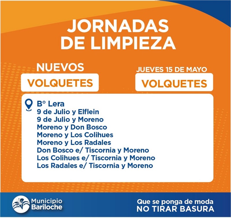 Más Volquetes para el Barrio Lera