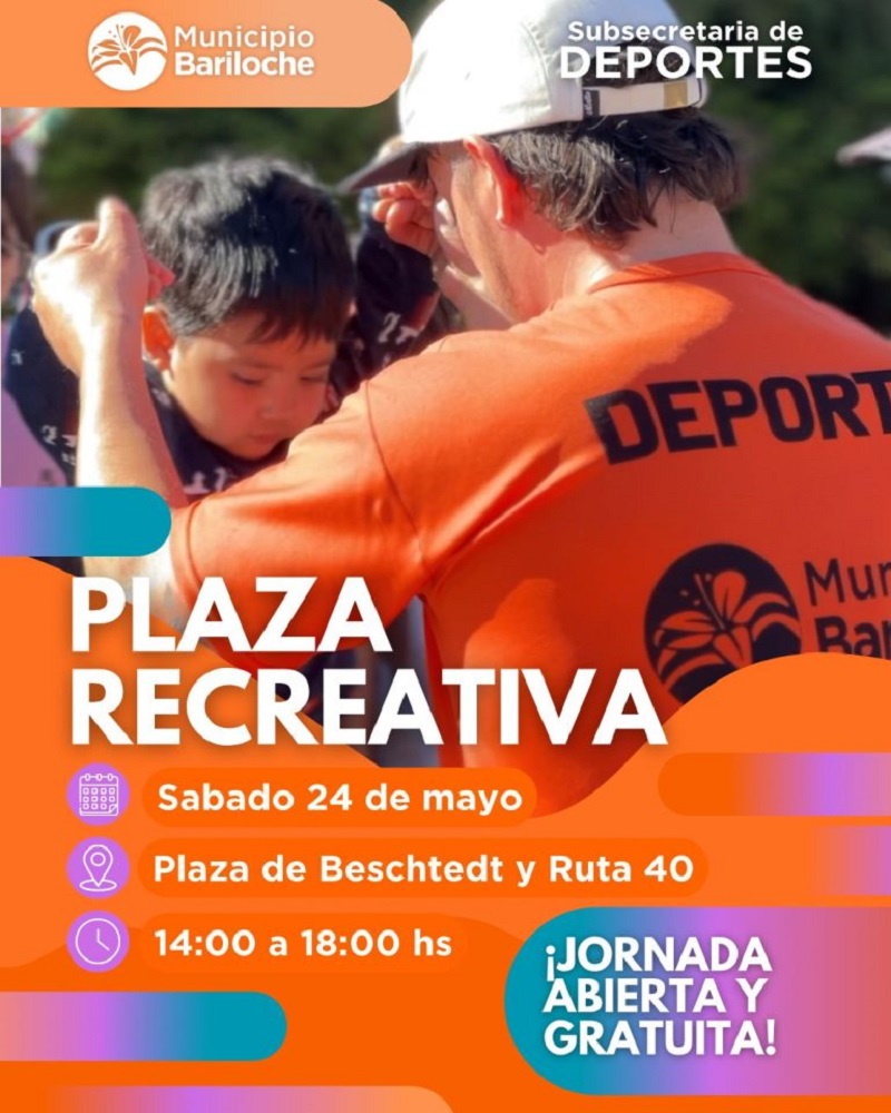 La alegría se multiplica en las Plazas Recreativas de Bariloche