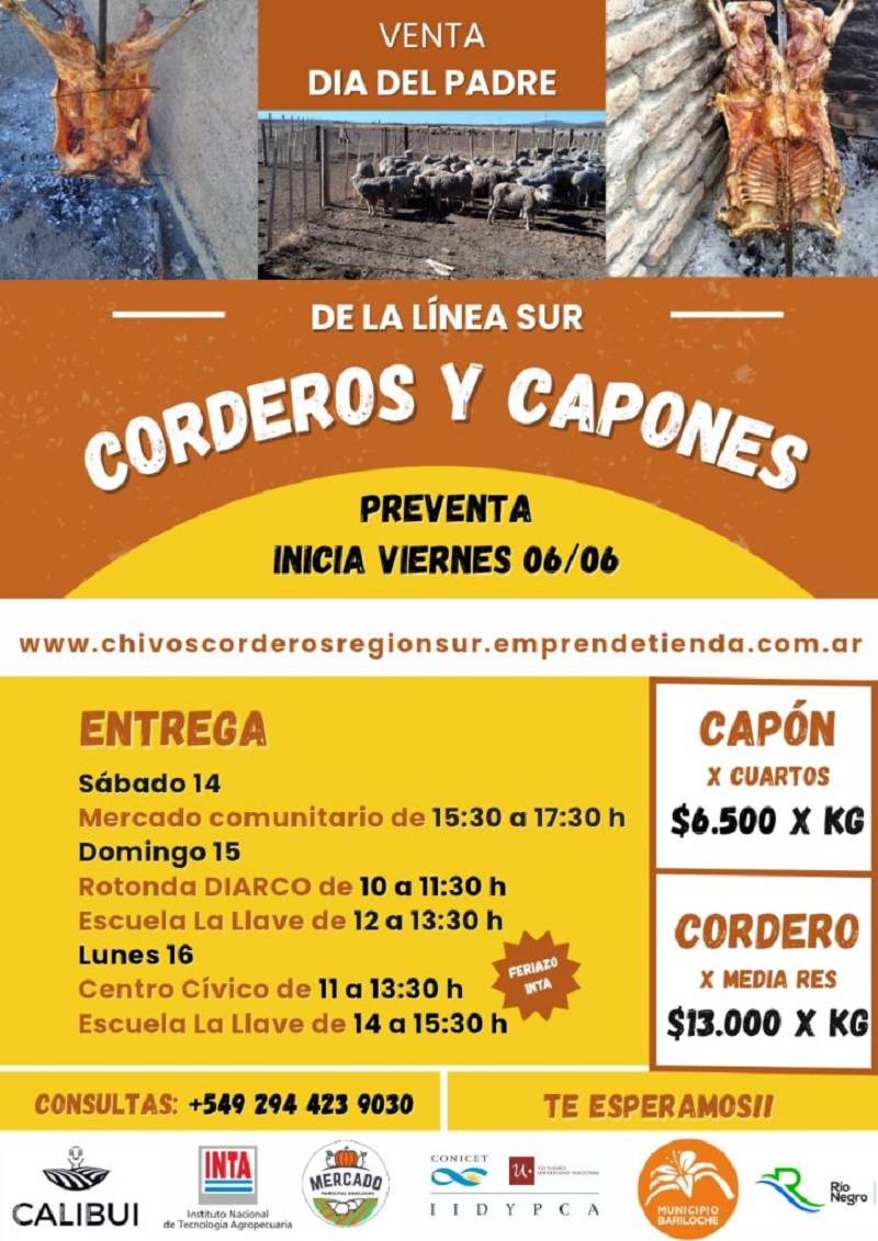 Sabores Patagónicos para Papá: Lanzan la preventa de corderos y capones de la Línea Sur
