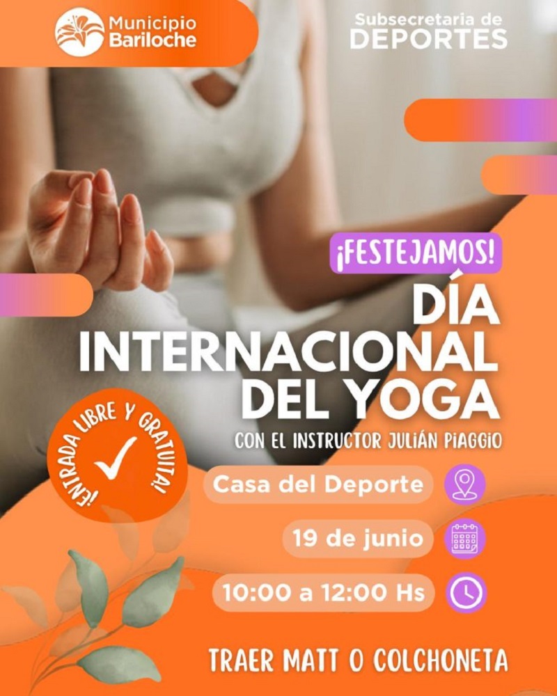 Bariloche celebra el Día Internacional del Yoga con una jornada abierta y gratuita