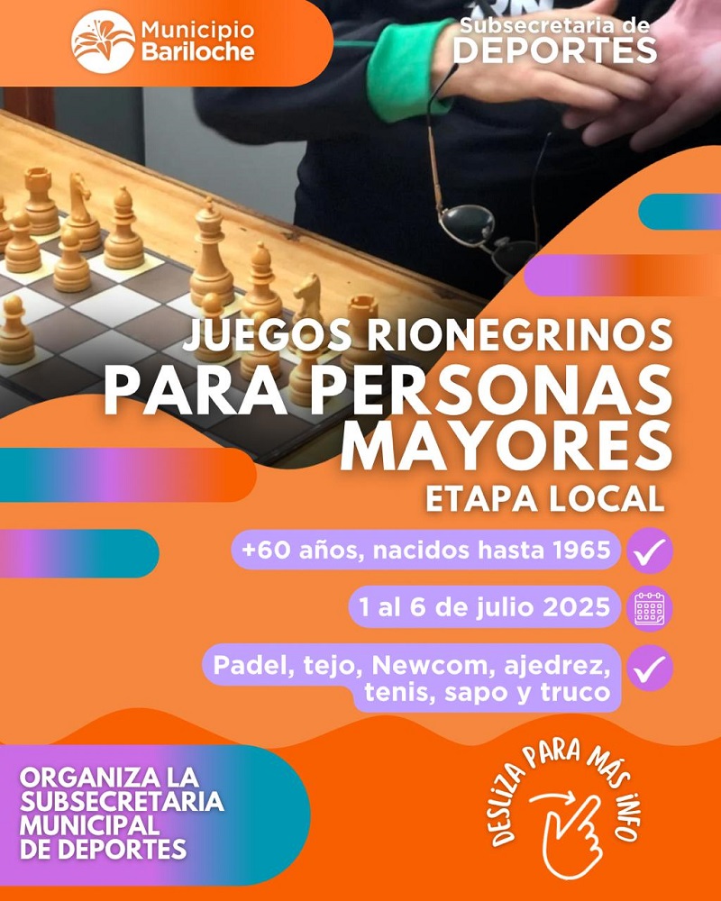 Bariloche vive el deporte a pleno con la Etapa Local de los Juegos Rionegrinos para Personas Mayores