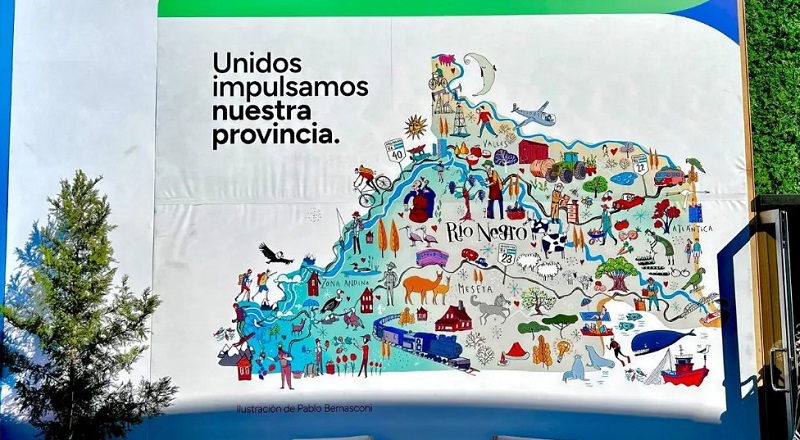 Río Negro se presenta al mundo con un mapa creado por Pablo Bernasconi