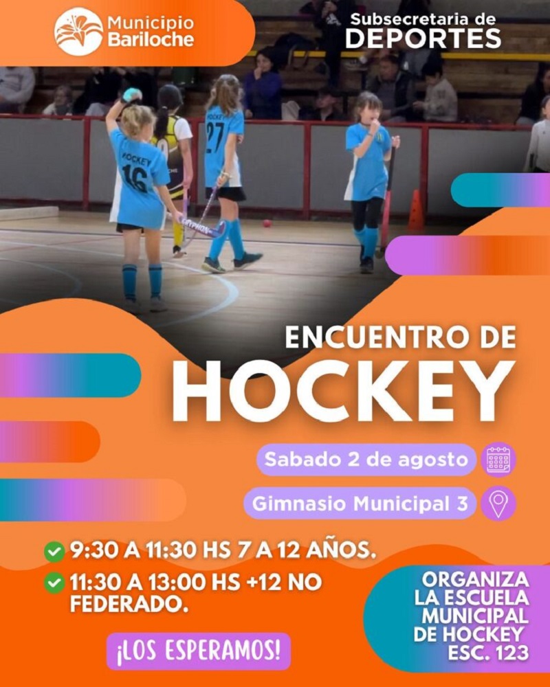 Encuentro de hockey en el Gimnasio Municipal Nº3: deporte, equipo y diversión para todas las edades