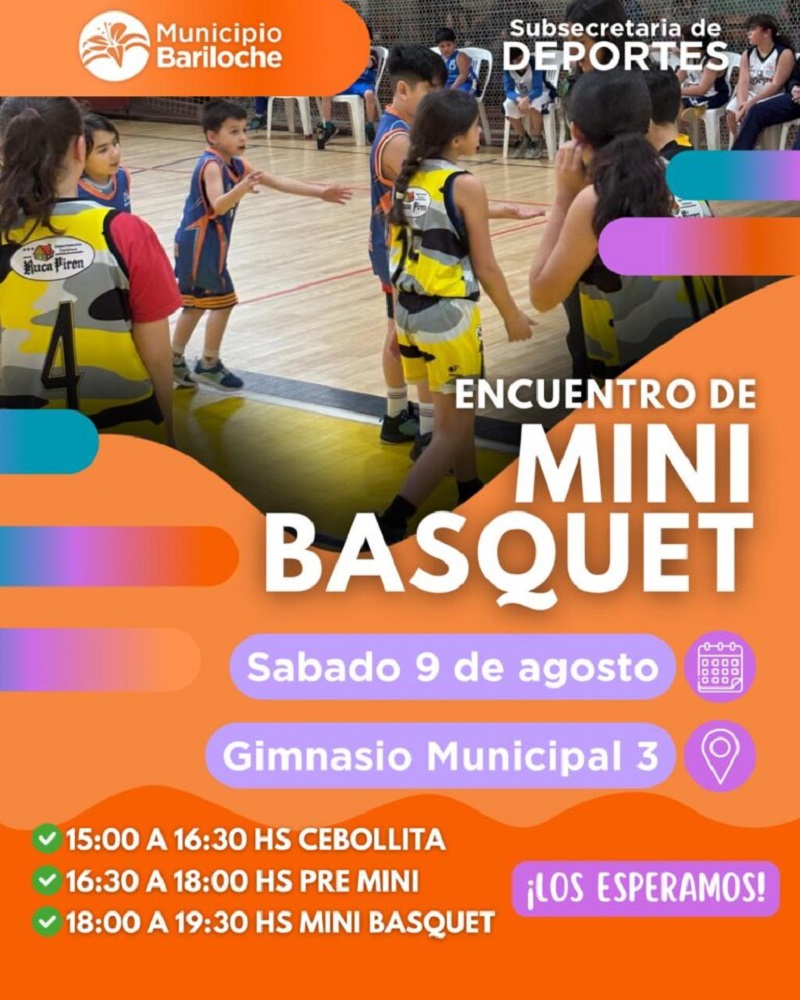 Encuentro de Mini Básquet en el Gimnasio Municipal Nº3 “Alberto G. Icare”