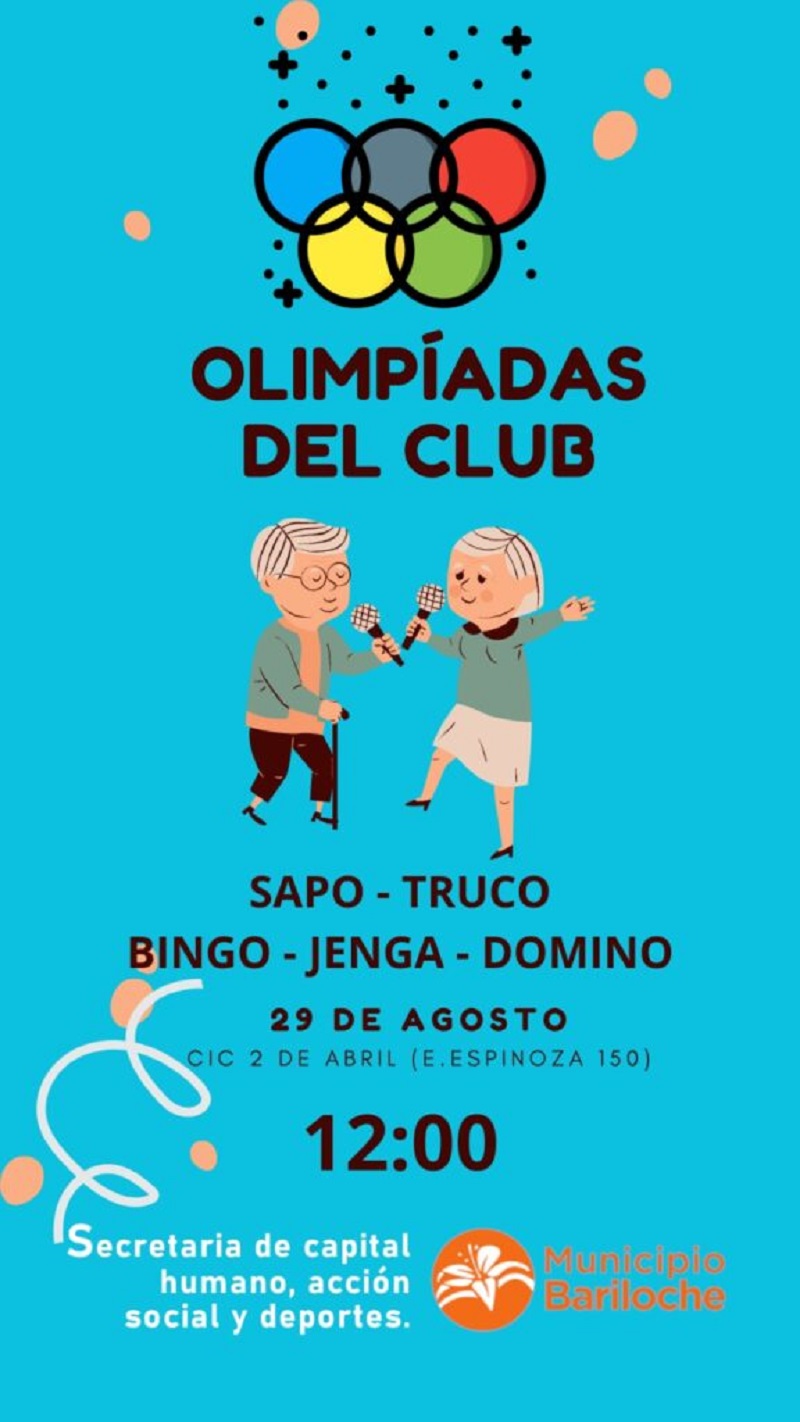 Se vienen las Olimpíadas del Club en Bariloche