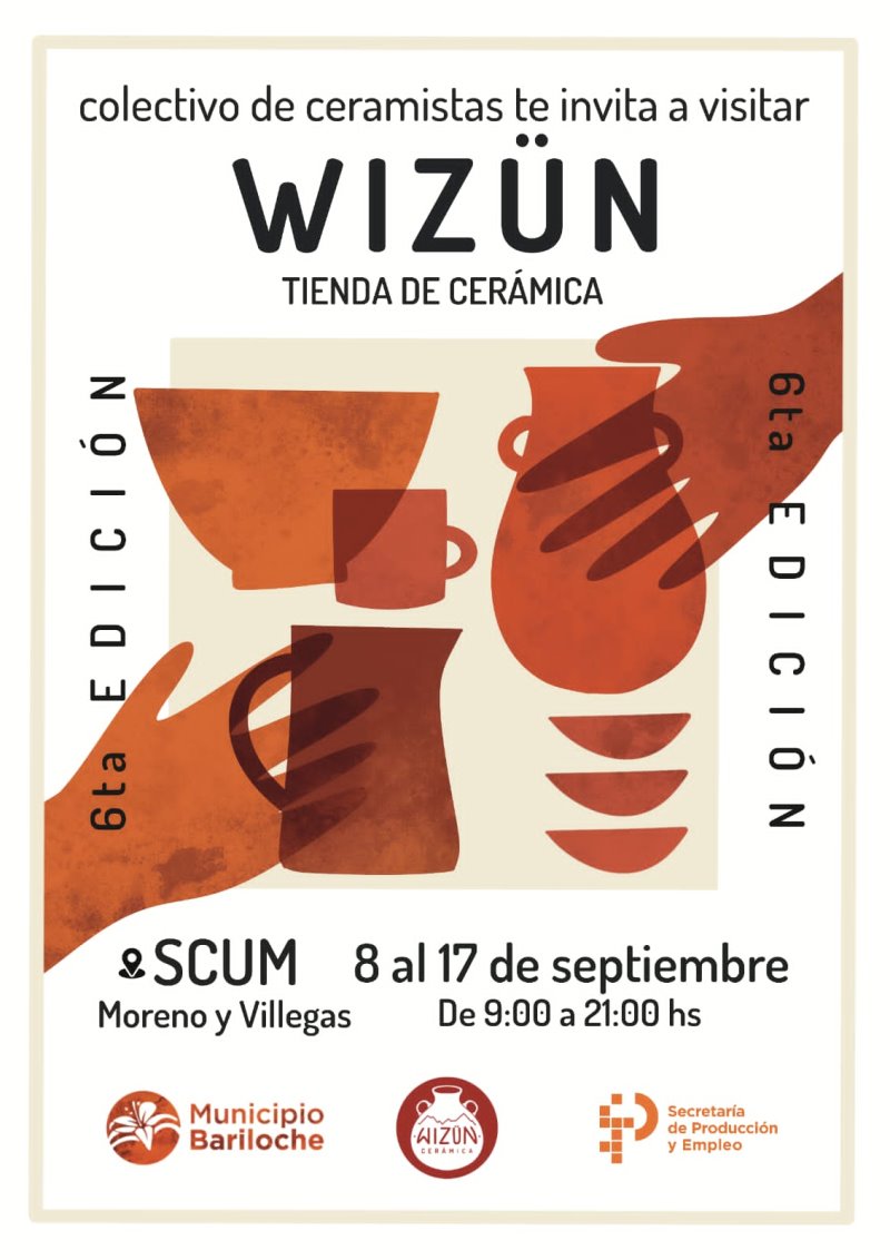 ¡Wizün se viene con todo! La cerámica barilochense toma vuelo en el corazón de la ciudad