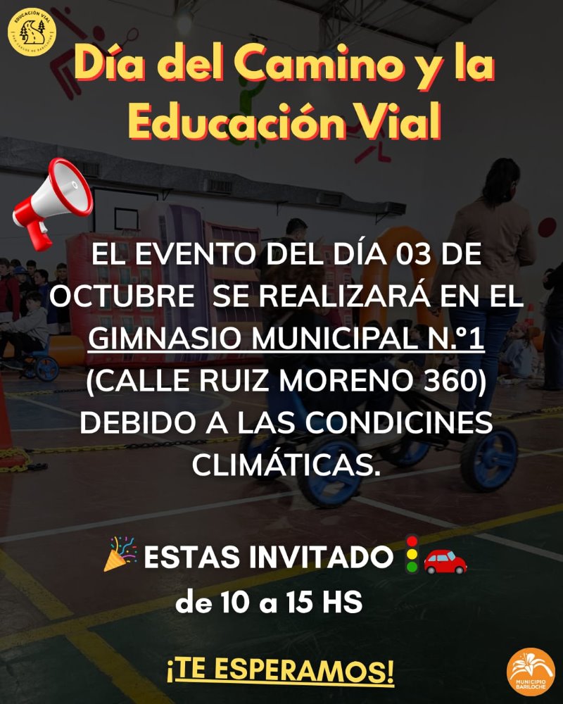 Bariloche celebra el Día del Camino y la Educación Vial con una jornada para toda la comunidad