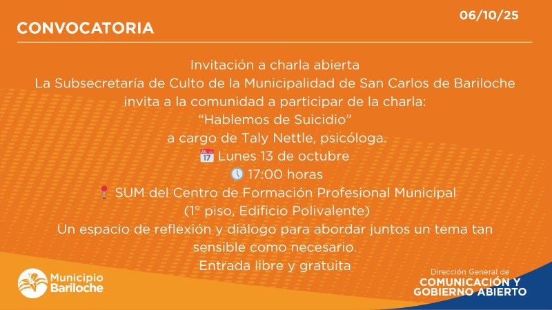 Una charla abierta para hablar de lo que cuesta decir