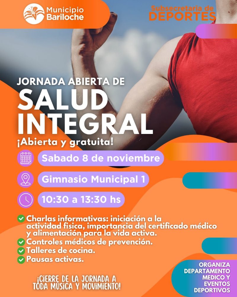 Bariloche celebra el bienestar con una jornada abierta de salud integral