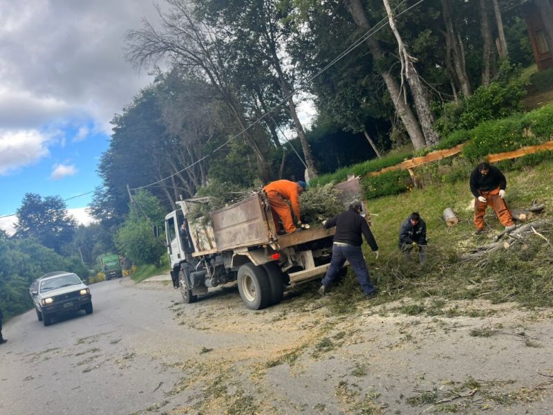 Operativos por el viento: agentes municipales asistieron a vecinos y refuerzan prevención