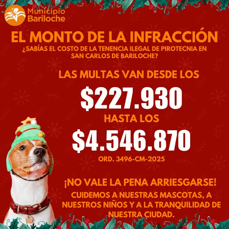 El Municipio advierte sobre las fuertes sanciones por pirotecnia ilegal