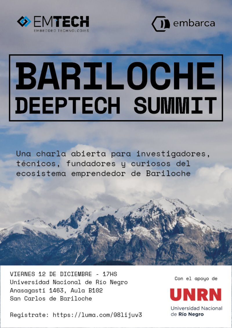 Invitación al Bariloche Deeptech Summit