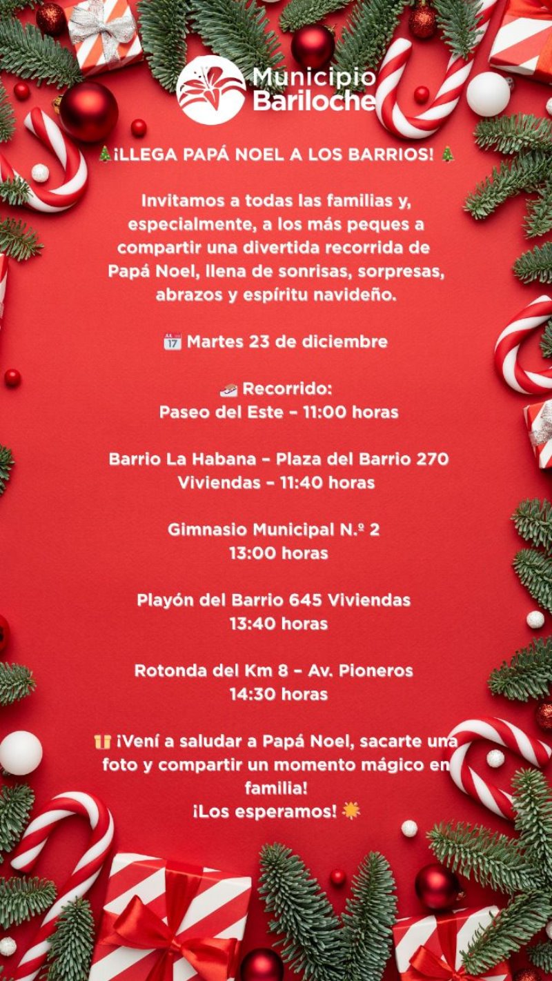 Papá Noel sale a recorrer los barrios y enciende la magia de la Navidad